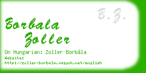 borbala zoller business card